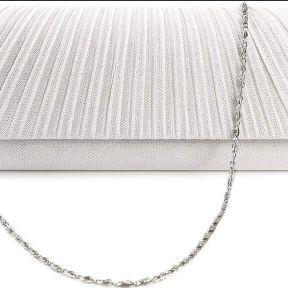 Anladia Honeycomb Designed Sparkle Glitter Evening Clutch Bag Bridal Handbag - Picture 2 of 6